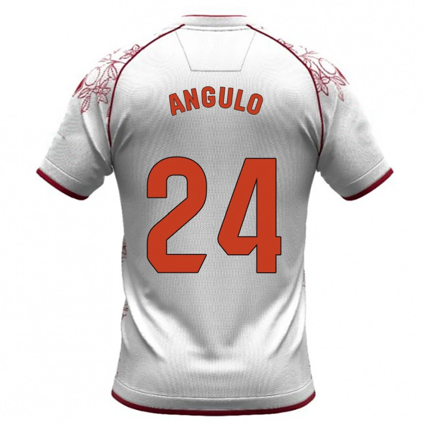 Danxen Herren Isi Angulo #24 Weiß Burgunderrot Auswärtstrikot Trikot 2025/26 T-Shirt Österreich