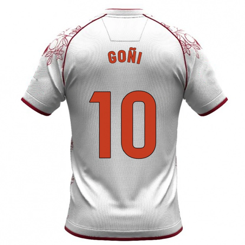 Danxen Herren Hugo Goñi #10 Weiß Burgunderrot Auswärtstrikot Trikot 2025/26 T-Shirt Österreich