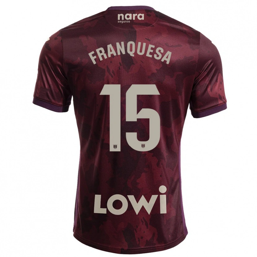 Danxen Herren Enric Franquesa #15 Burgunderrot Weiß Auswärtstrikot Trikot 2025/26 T-Shirt Österreich