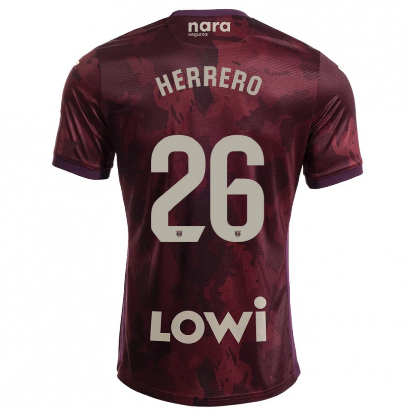 Danxen Herren Jorge Herrero #26 Burgunderrot Weiß Auswärtstrikot Trikot 2025/26 T-Shirt Österreich