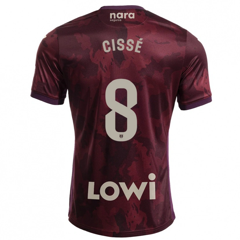Danxen Herren Seydouba Cissé #8 Burgunderrot Weiß Auswärtstrikot Trikot 2025/26 T-Shirt Österreich