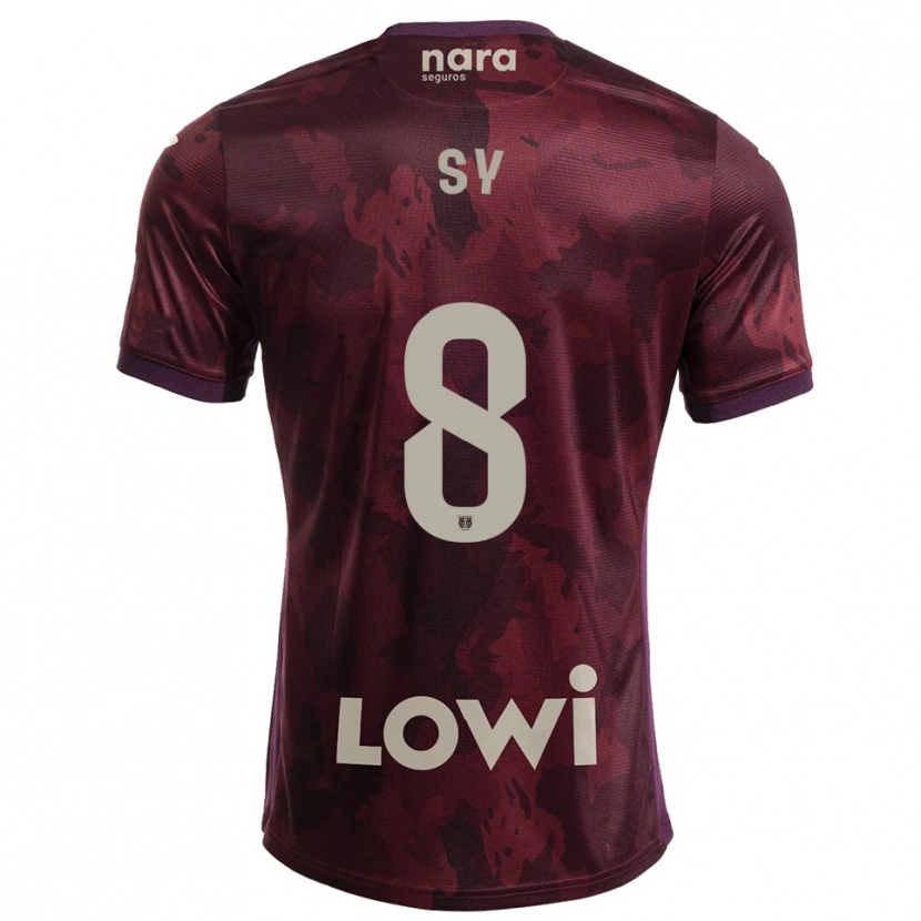 Danxen Herren Ablaye Sy #8 Burgunderrot Weiß Auswärtstrikot Trikot 2025/26 T-Shirt Österreich