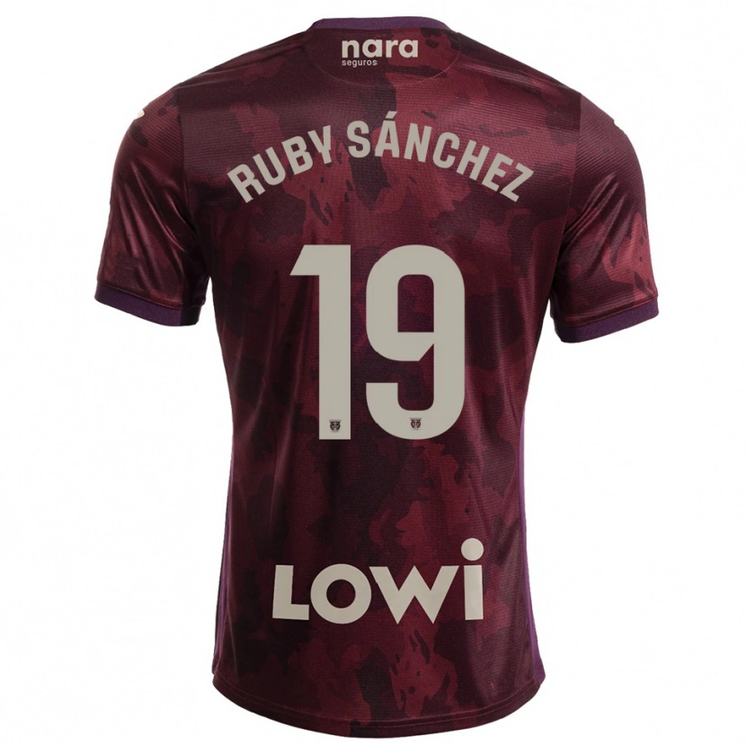 Danxen Herren Ruby Sánchez #19 Burgunderrot Weiß Auswärtstrikot Trikot 2025/26 T-Shirt Österreich
