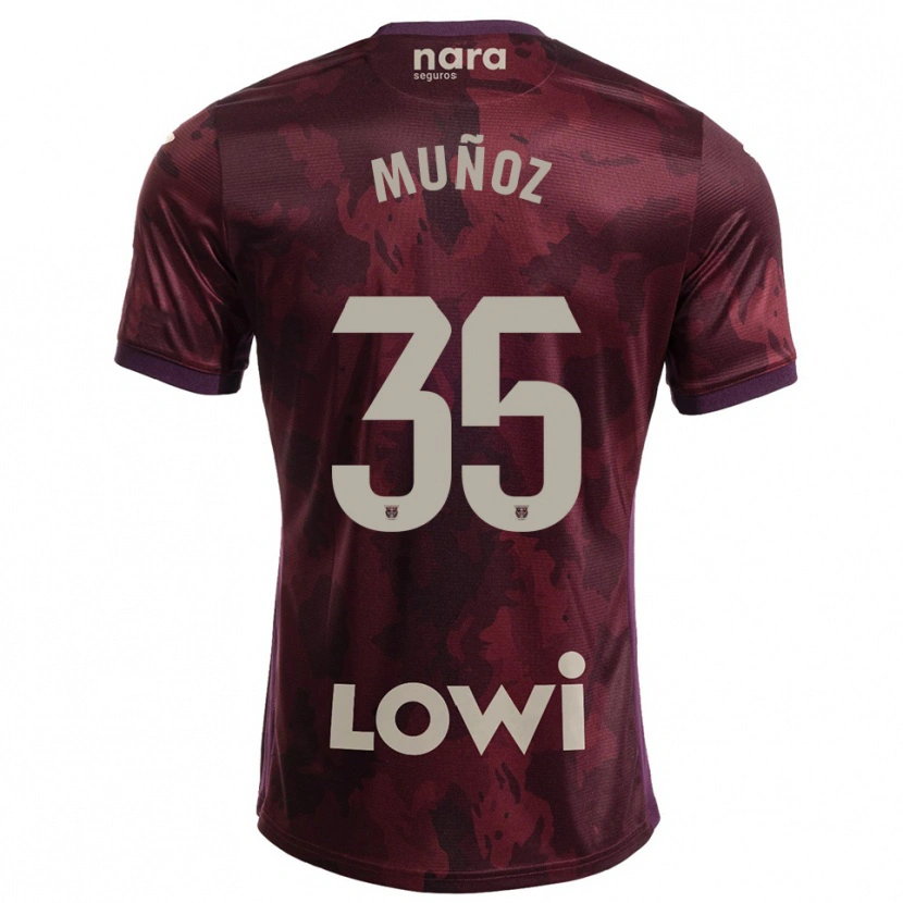 Danxen Herren Carlos Muñoz #35 Burgunderrot Weiß Auswärtstrikot Trikot 2025/26 T-Shirt Österreich