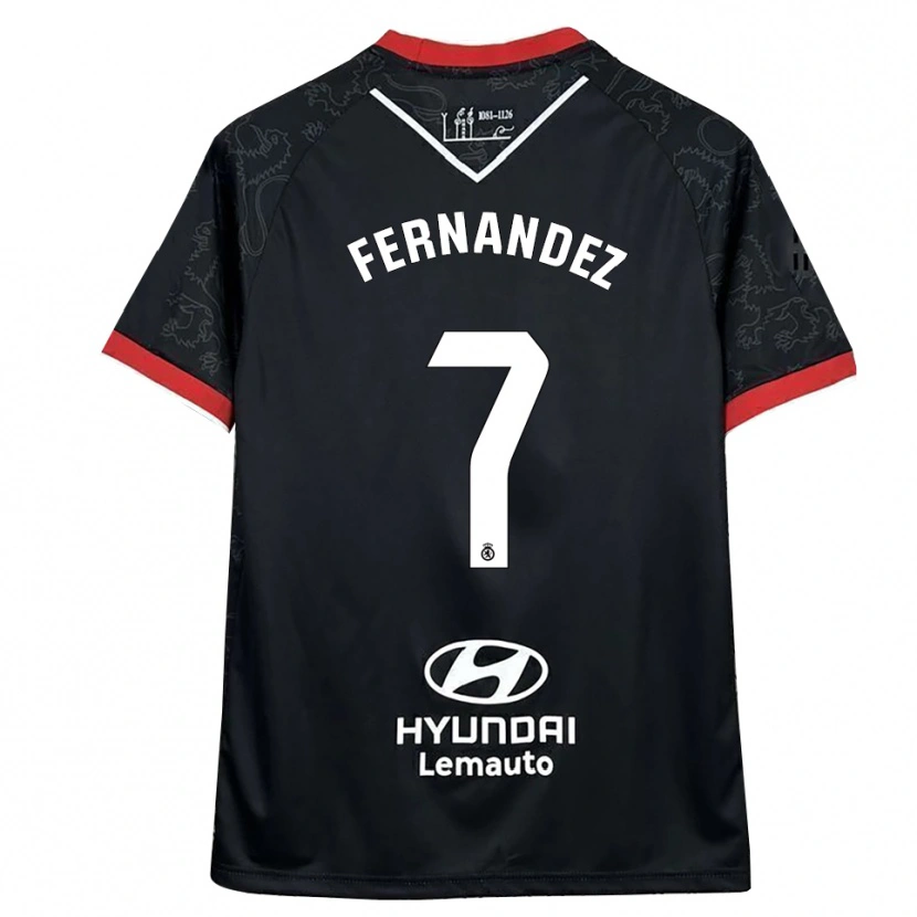 Danxen Herren Diego Fernández #7 Schwarz Rot Auswärtstrikot Trikot 2025/26 T-Shirt Österreich