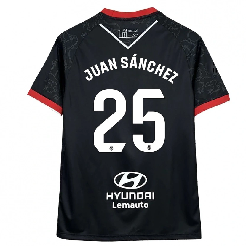 Danxen Herren Juan Sánchez #25 Schwarz Rot Auswärtstrikot Trikot 2025/26 T-Shirt Österreich