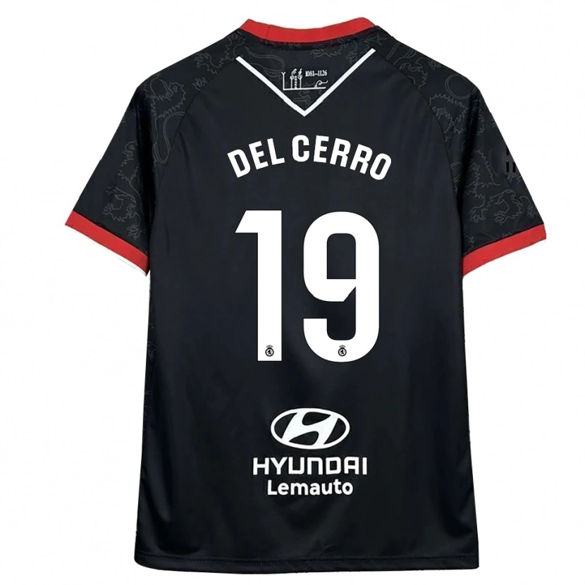 Danxen Herren Dani Del Cerro #19 Schwarz Rot Auswärtstrikot Trikot 2025/26 T-Shirt Österreich