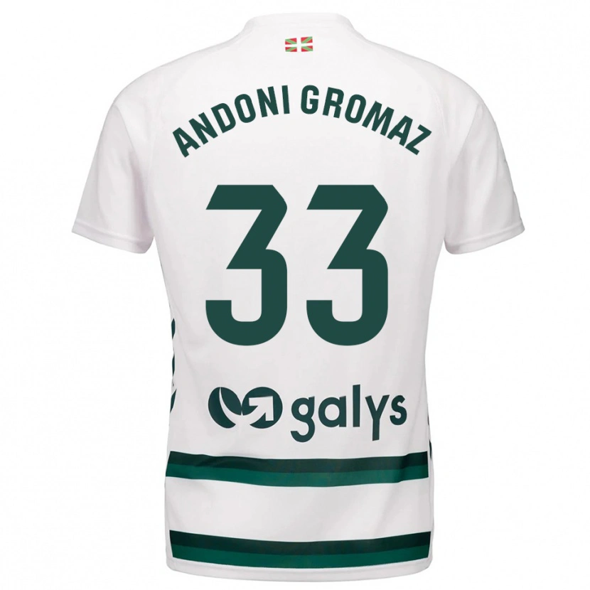 Danxen Herren Jon Andoni Gromaz #33 Weiß Grün Auswärtstrikot Trikot 2025/26 T-Shirt Österreich