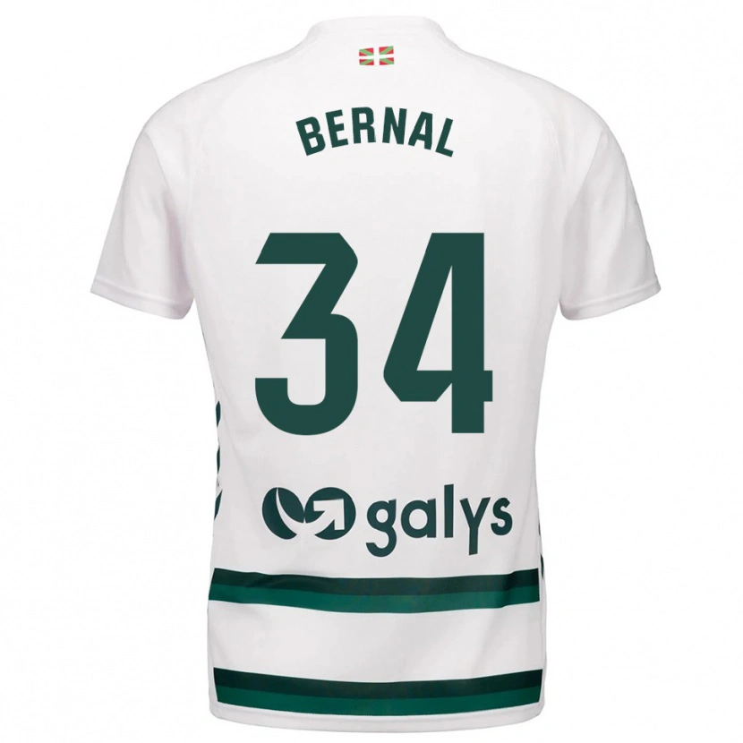 Danxen Herren Unax Bernal #34 Weiß Grün Auswärtstrikot Trikot 2025/26 T-Shirt Österreich
