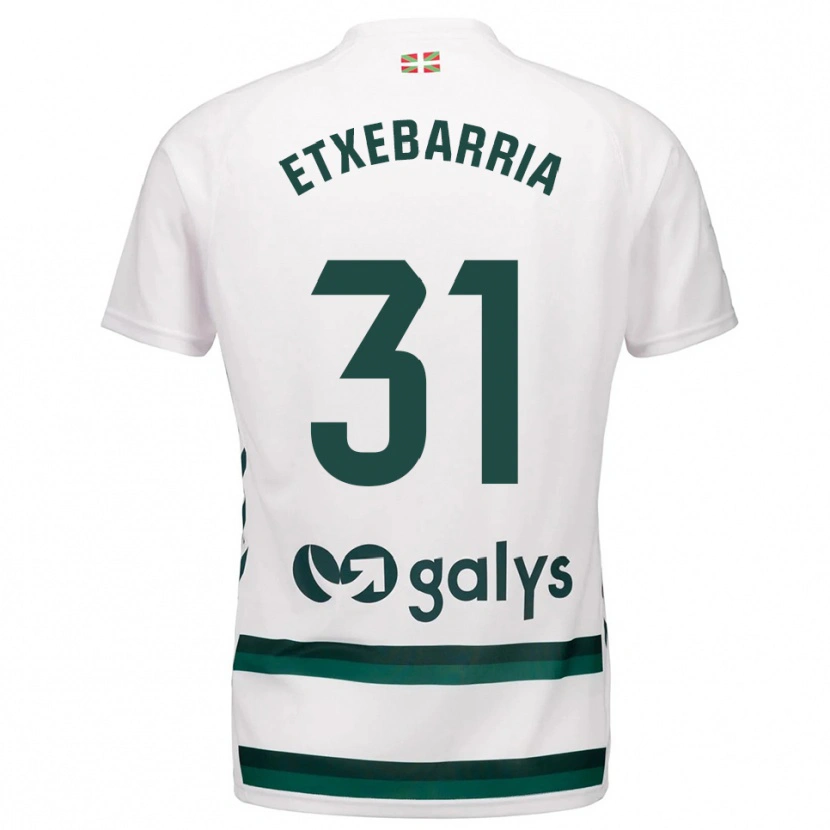 Danxen Herren Ekain Etxebarria #31 Weiß Grün Auswärtstrikot Trikot 2025/26 T-Shirt Österreich