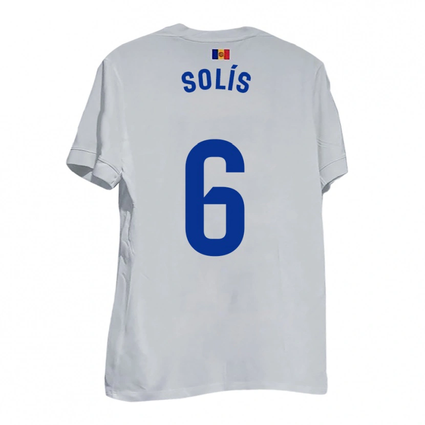 Danxen Herren Alberto Solís #6 Weiß Blau Gelb Auswärtstrikot Trikot 2025/26 T-Shirt Österreich