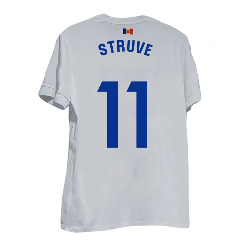 Danxen Herren Biel Struve #11 Weiß Blau Gelb Auswärtstrikot Trikot 2025/26 T-Shirt Österreich