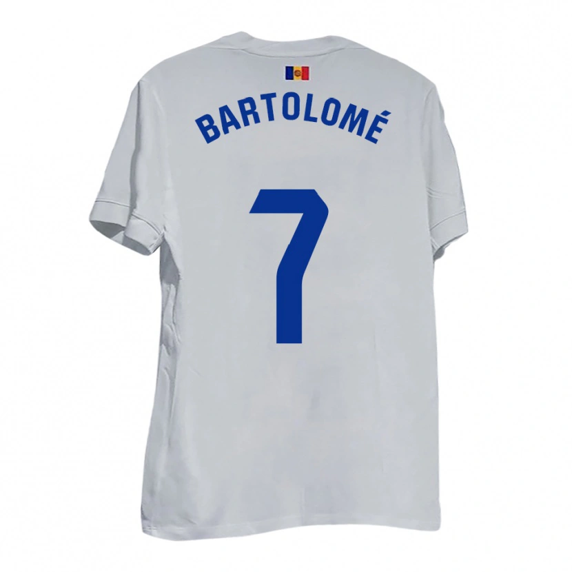 Danxen Herren Luis Bartolomé #7 Weiß Blau Gelb Auswärtstrikot Trikot 2025/26 T-Shirt Österreich