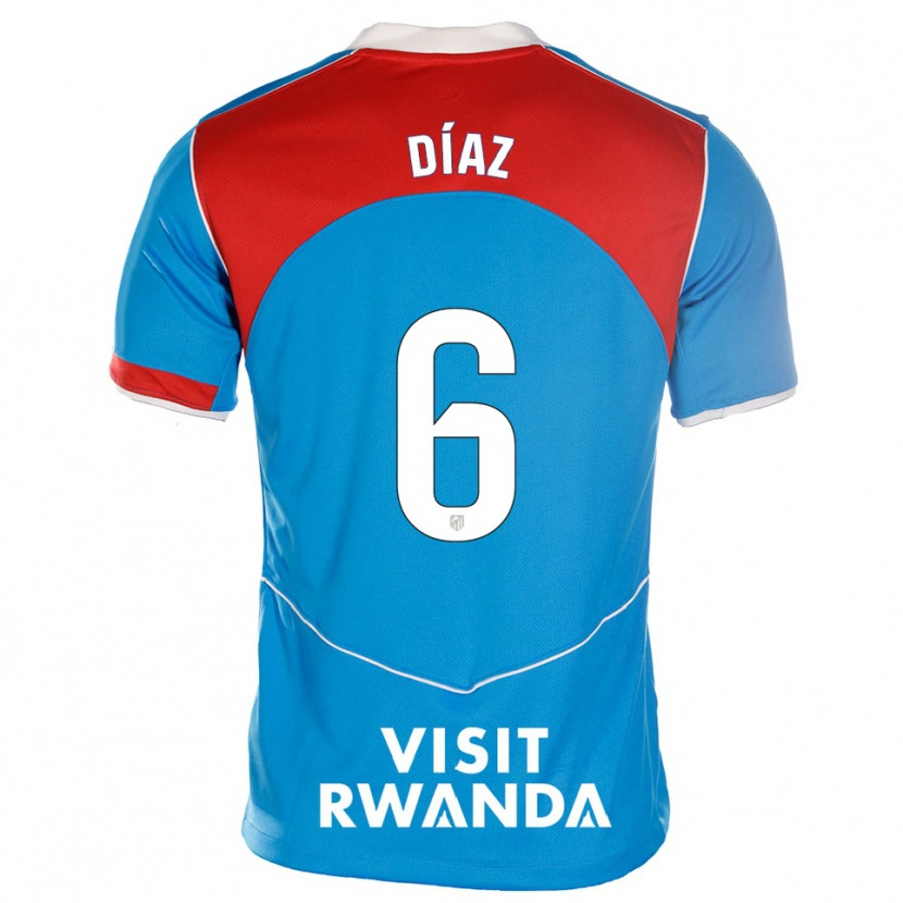 Danxen Herren Javier Díaz #6 Blau Weiß Ausweichtrikot Trikot 2025/26 T-Shirt Österreich