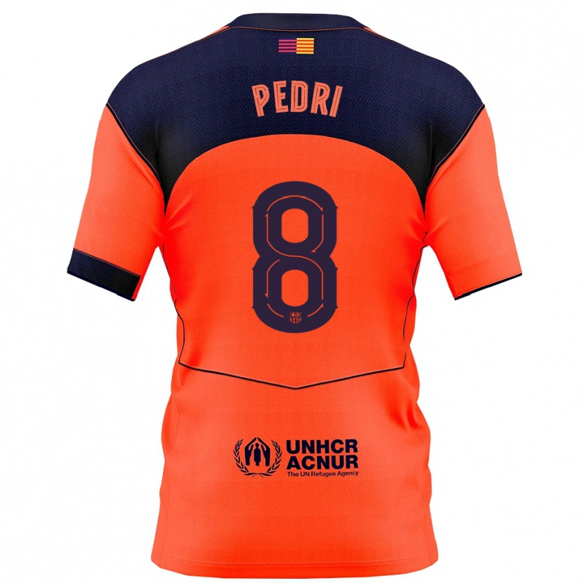 Danxen Herren Pedri #8 Orange Marine Ausweichtrikot Trikot 2025/26 T-Shirt Österreich