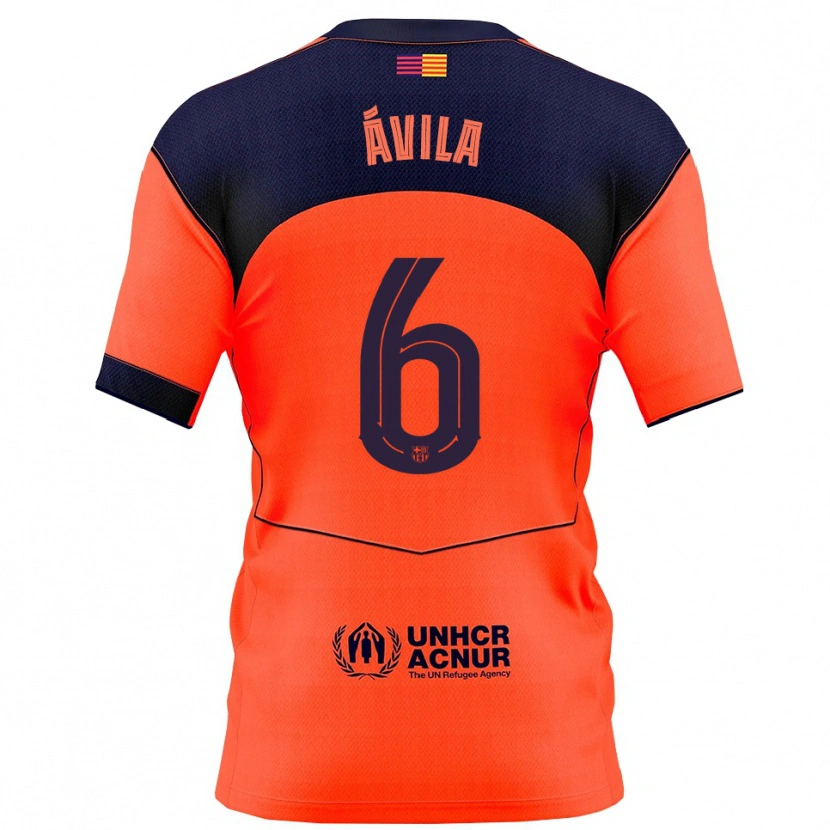 Danxen Herren Dani Ávila #6 Orange Marine Ausweichtrikot Trikot 2025/26 T-Shirt Österreich