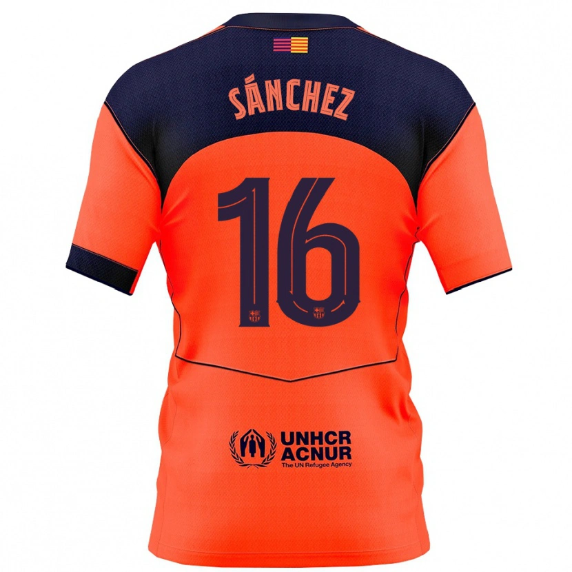 Danxen Herren Edu Sánchez #16 Orange Marine Ausweichtrikot Trikot 2025/26 T-Shirt Österreich