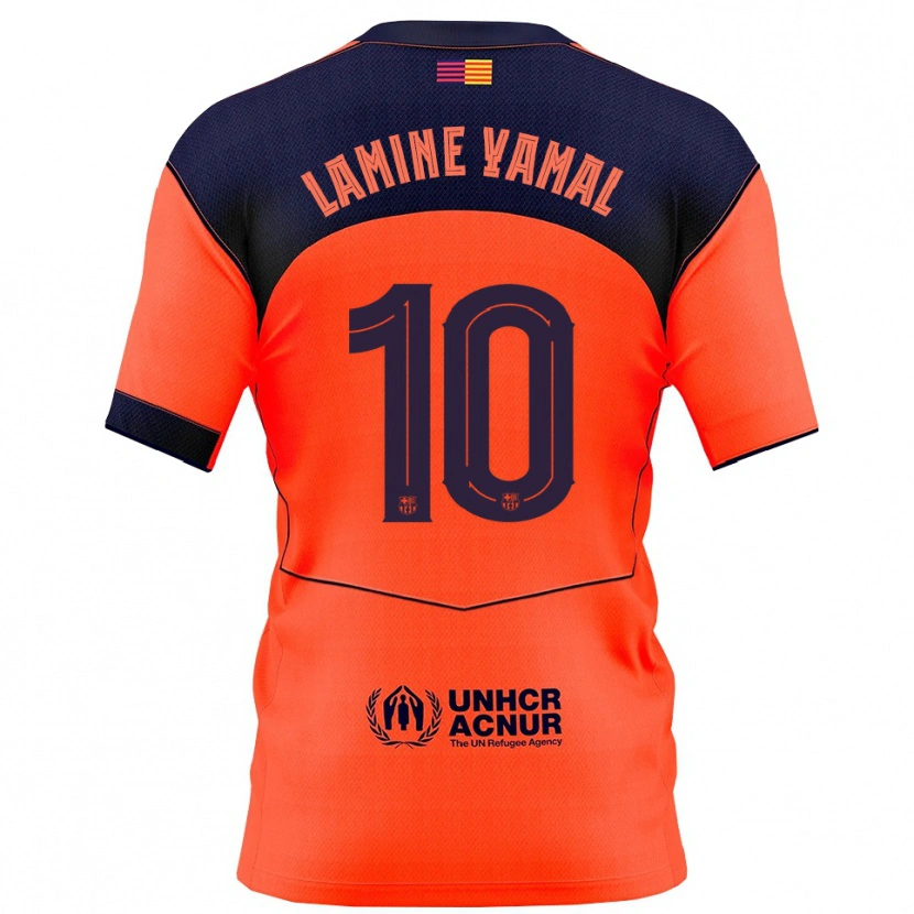 Danxen Herren Lamine Yamal #10 Orange Marine Ausweichtrikot Trikot 2025/26 T-Shirt Österreich