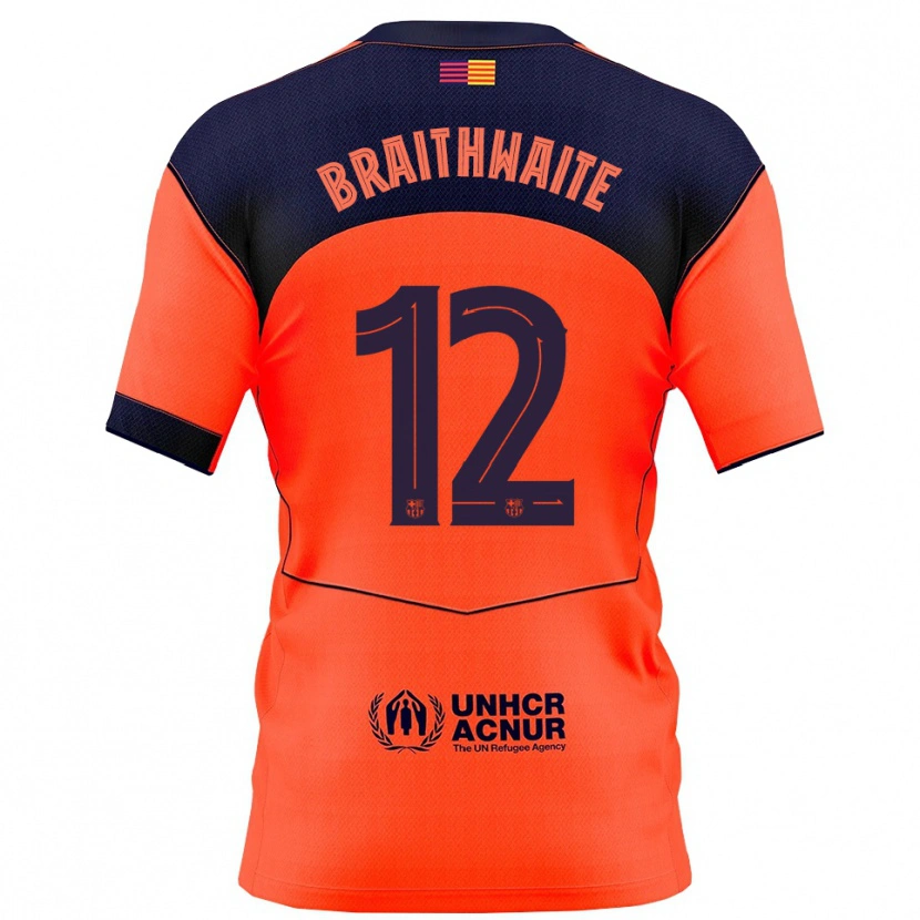 Danxen Herren Martin Braithwaite #12 Orange Marine Ausweichtrikot Trikot 2025/26 T-Shirt Österreich