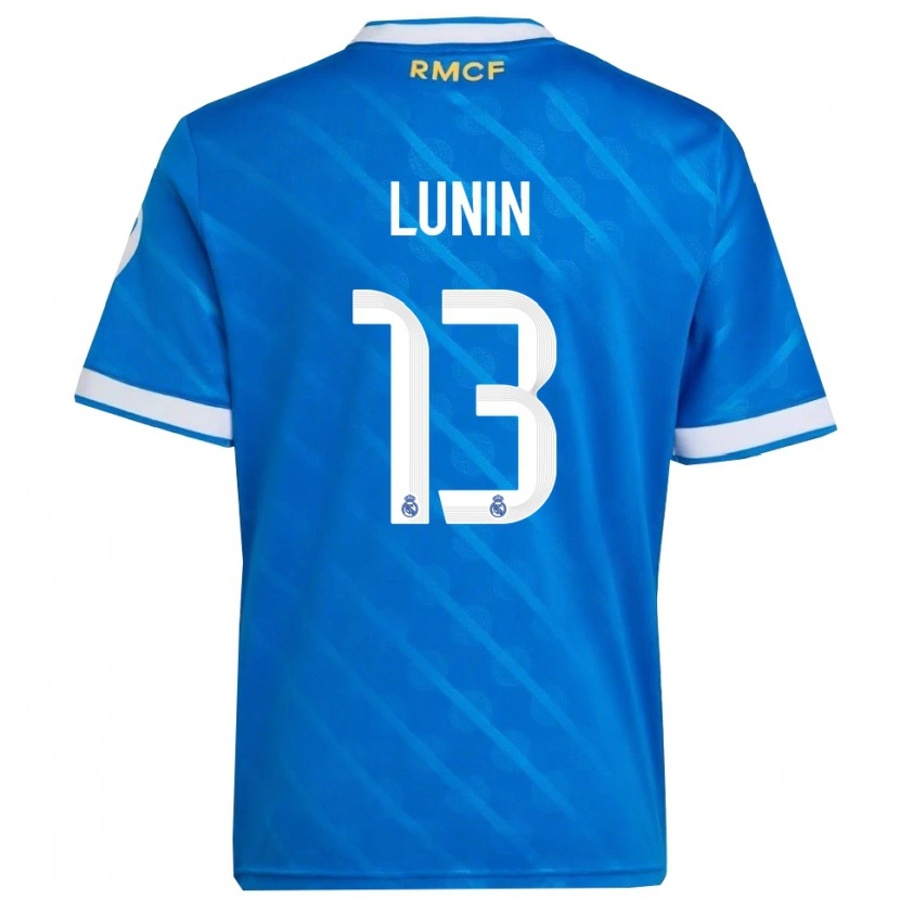 Danxen Herren Andriy Lunin #13 Blau Weiß Ausweichtrikot Trikot 2025/26 T-Shirt Österreich