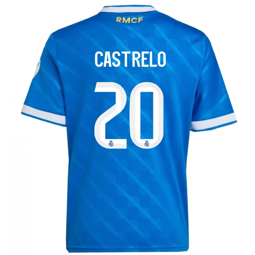 Danxen Herren Gabri Castrelo #20 Blau Weiß Ausweichtrikot Trikot 2025/26 T-Shirt Österreich
