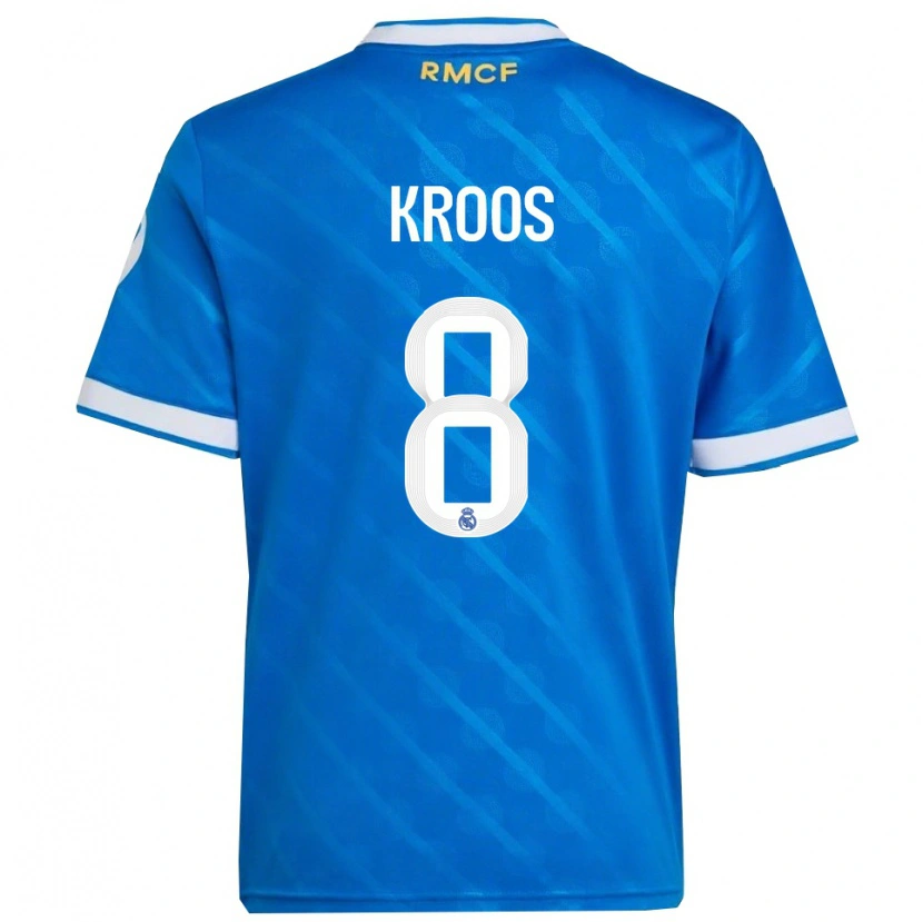 Danxen Herren Toni Kroos #8 Blau Weiß Ausweichtrikot Trikot 2025/26 T-Shirt Österreich
