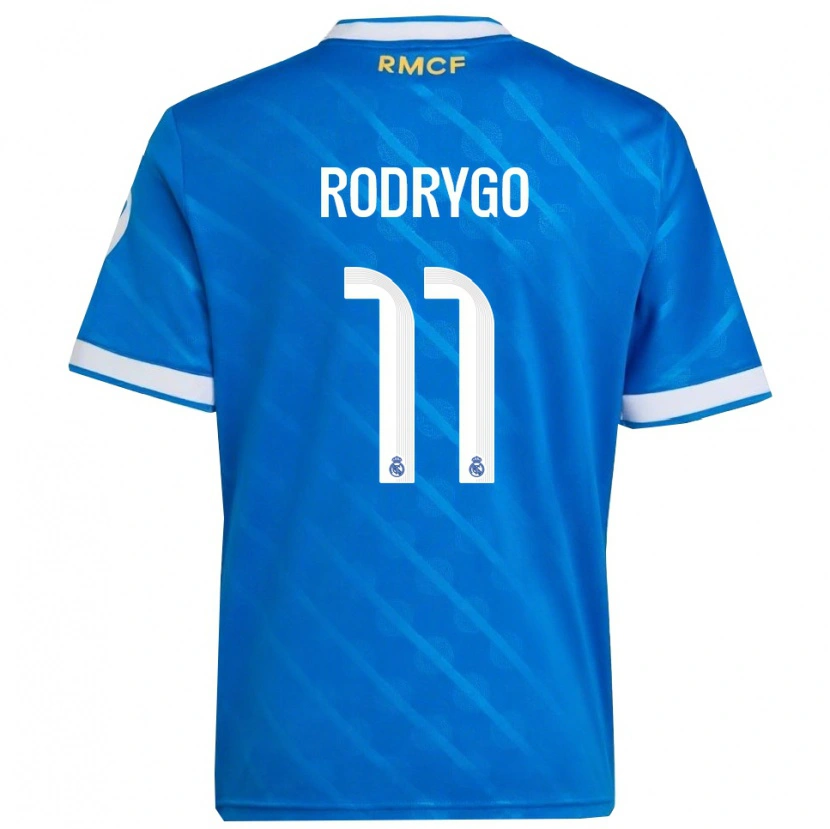 Danxen Herren Rodrygo #11 Blau Weiß Ausweichtrikot Trikot 2025/26 T-Shirt Österreich