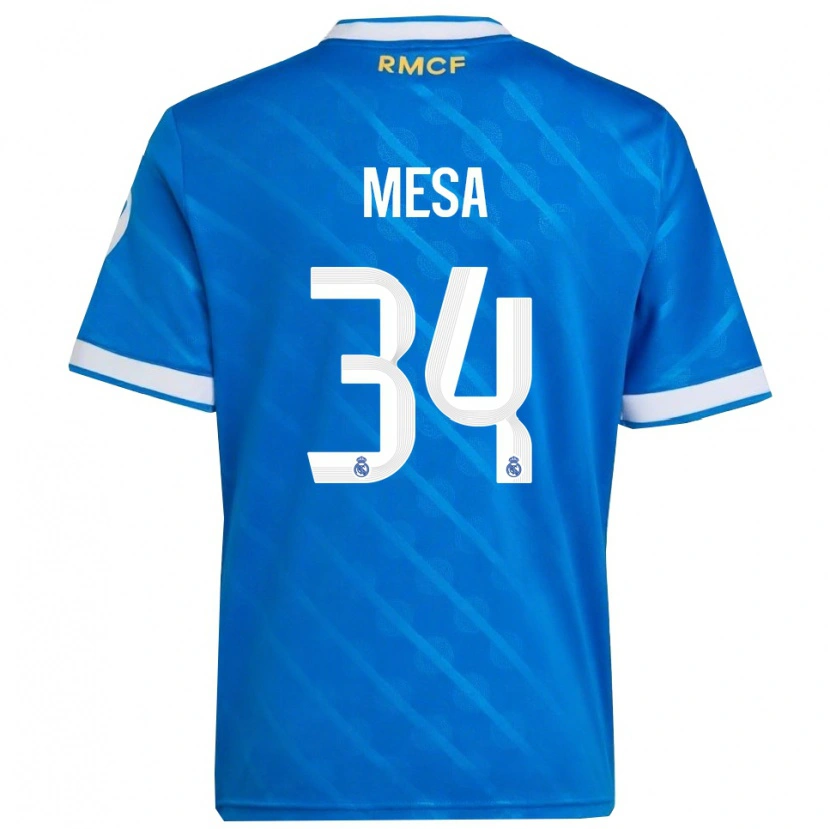 Danxen Herren Óscar Mesa #34 Blau Weiß Ausweichtrikot Trikot 2025/26 T-Shirt Österreich