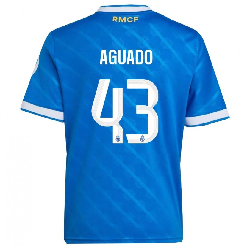 Danxen Herren Diego Aguado #43 Blau Weiß Ausweichtrikot Trikot 2025/26 T-Shirt Österreich