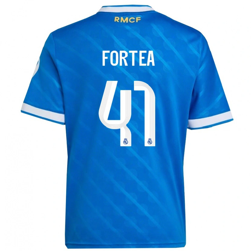 Danxen Herren Jesús Fortea #41 Blau Weiß Ausweichtrikot Trikot 2025/26 T-Shirt Österreich