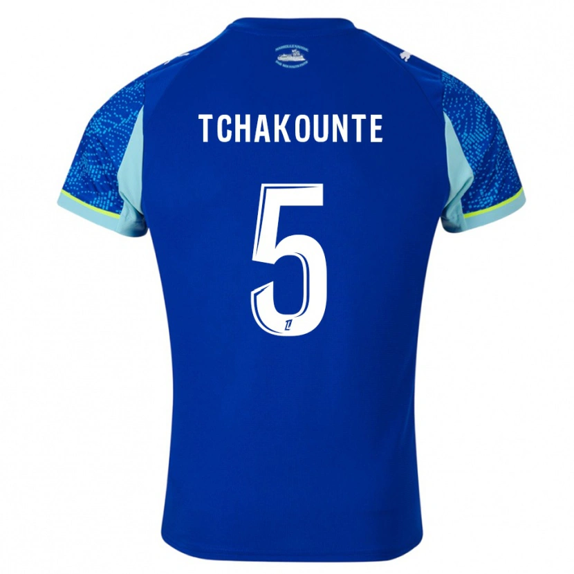 Danxen Herren Annaëlle Tchakounté #5 Himmelblau Weiß Ausweichtrikot Trikot 2025/26 T-Shirt Österreich