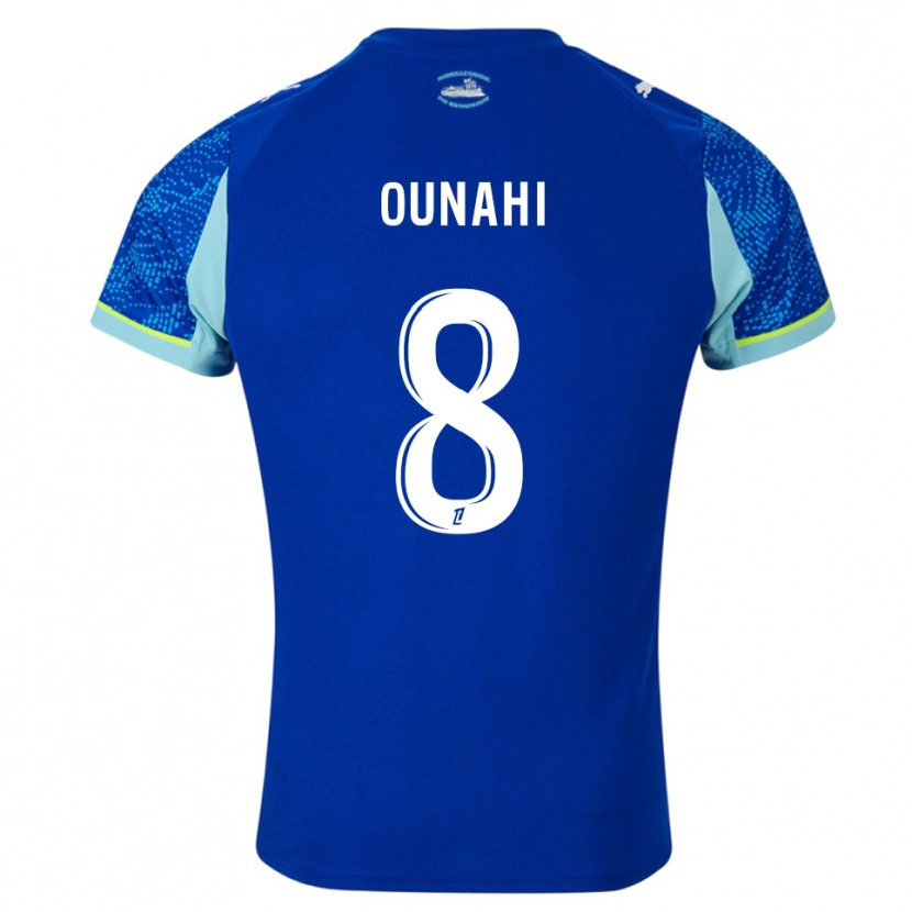 Danxen Herren Azzedine Ounahi #8 Himmelblau Weiß Ausweichtrikot Trikot 2025/26 T-Shirt Österreich