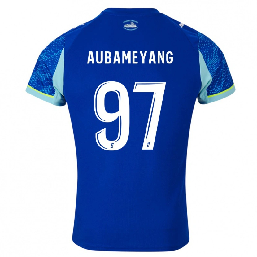Danxen Herren Pierre-Emerick Aubameyang #97 Himmelblau Weiß Ausweichtrikot Trikot 2025/26 T-Shirt Österreich
