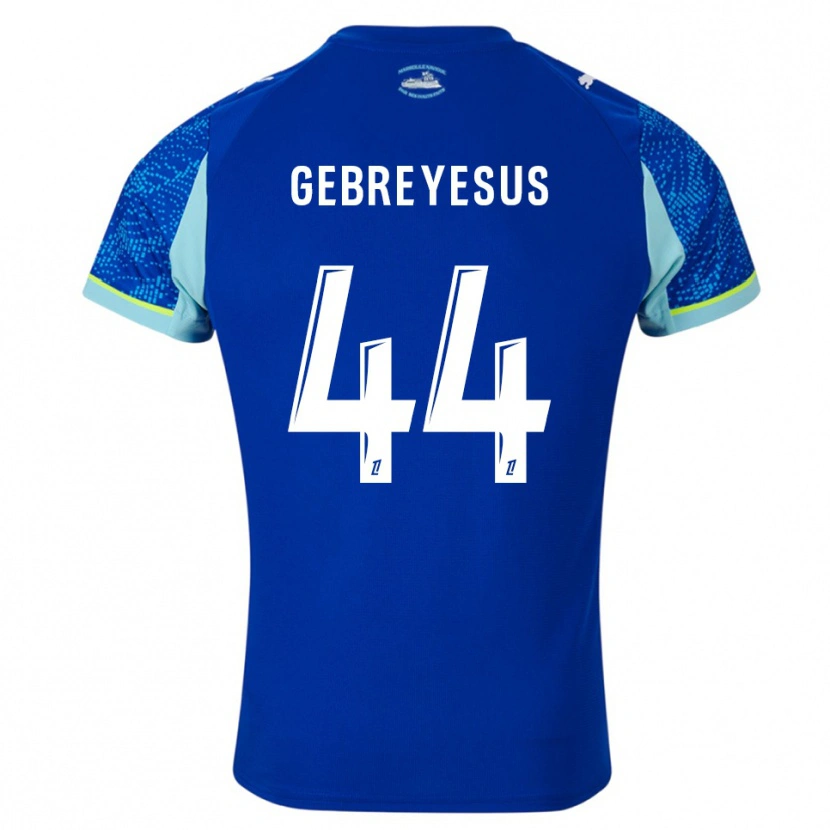 Danxen Herren Esey Gebreyesus #44 Himmelblau Weiß Ausweichtrikot Trikot 2025/26 T-Shirt Österreich