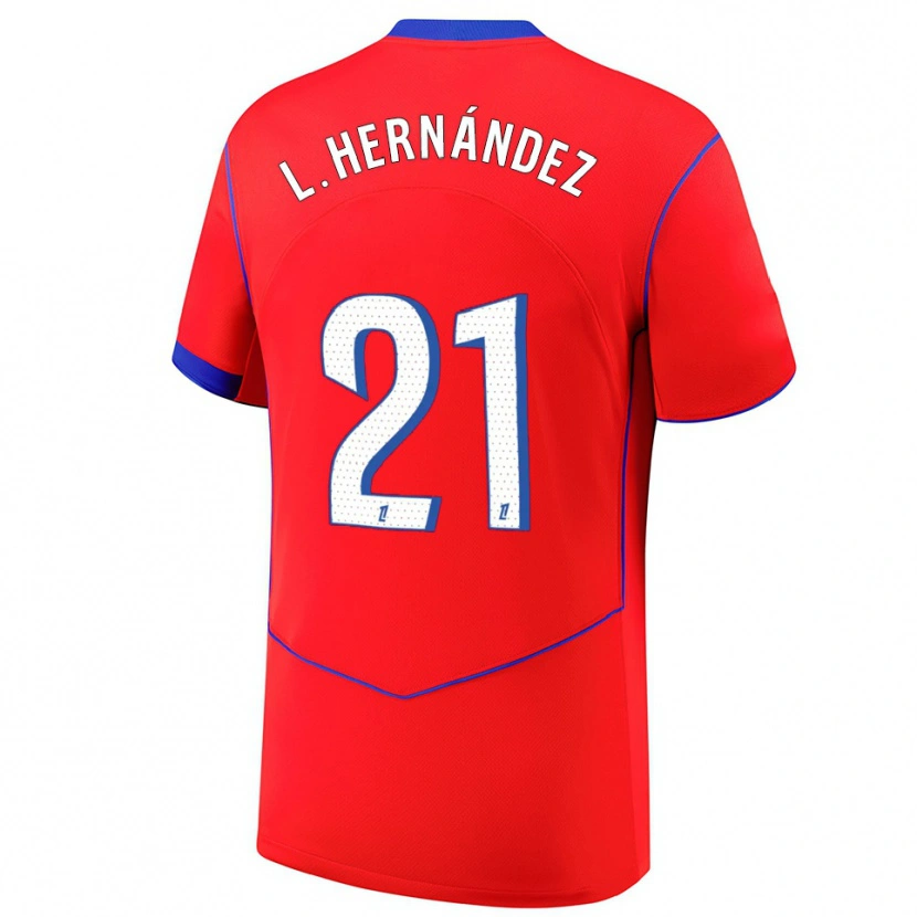 Danxen Herren Lucas Hernández #21 Rot Blau Weiß Ausweichtrikot Trikot 2025/26 T-Shirt Österreich