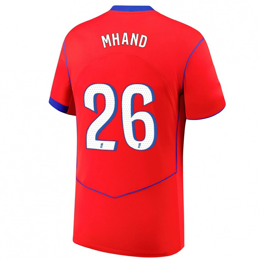 Danxen Herren Ilian Mhand #26 Rot Blau Weiß Ausweichtrikot Trikot 2025/26 T-Shirt Österreich