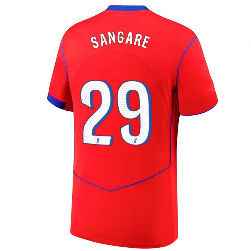 Danxen Herren Hawa Sangare #29 Rot Blau Weiß Ausweichtrikot Trikot 2025/26 T-Shirt Österreich