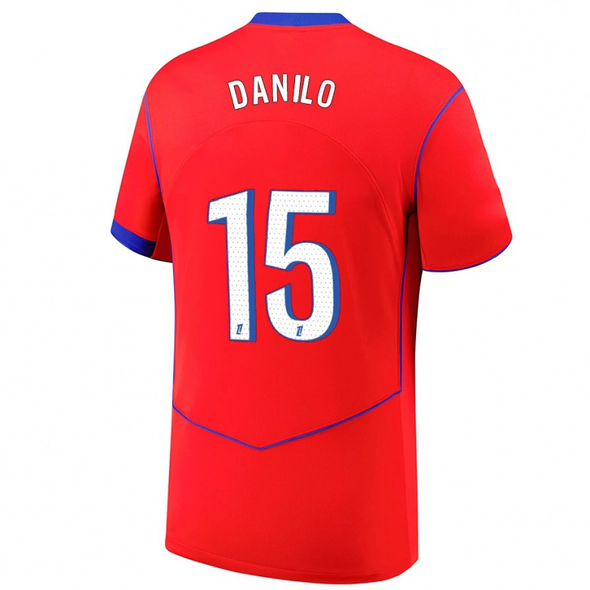 Danxen Herren Danilo Pereira #15 Rot Blau Weiß Ausweichtrikot Trikot 2025/26 T-Shirt Österreich
