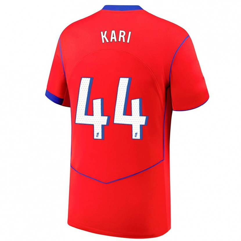 Danxen Herren Ayman Kari #44 Rot Blau Weiß Ausweichtrikot Trikot 2025/26 T-Shirt Österreich