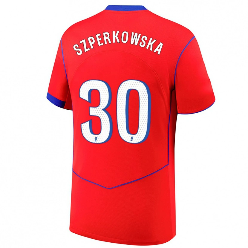 Danxen Herren Oliwia Szperkowska #30 Rot Blau Weiß Ausweichtrikot Trikot 2025/26 T-Shirt Österreich