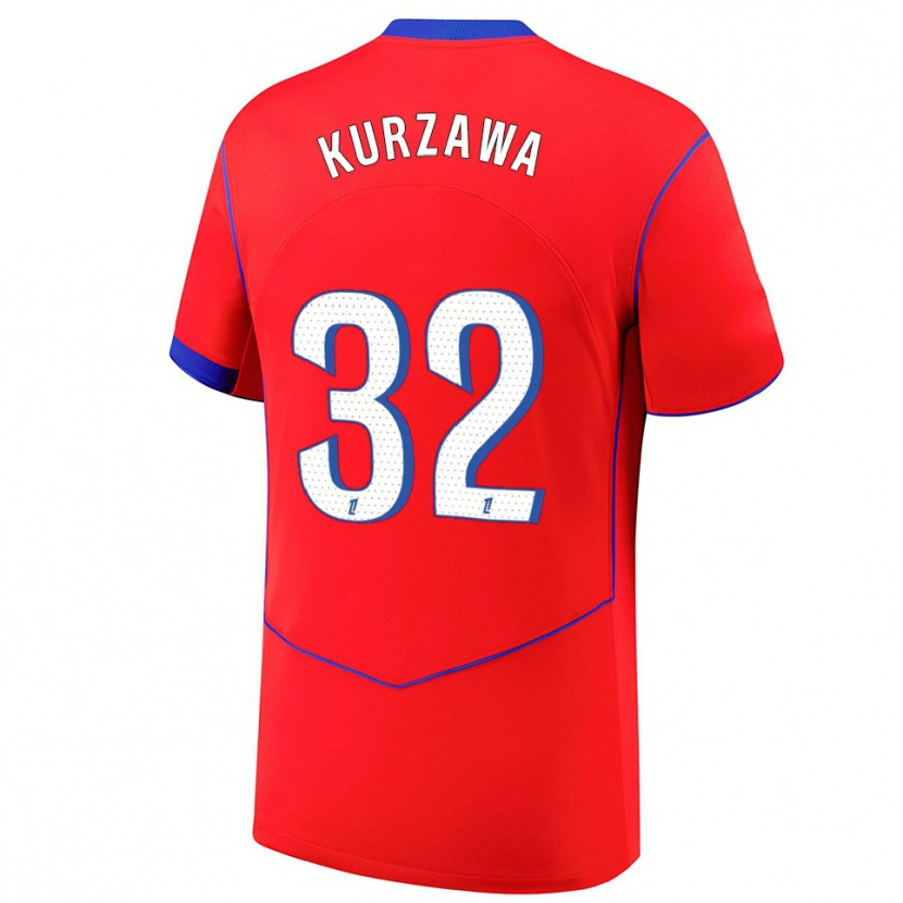 Danxen Herren Layvin Kurzawa #32 Rot Blau Weiß Ausweichtrikot Trikot 2025/26 T-Shirt Österreich