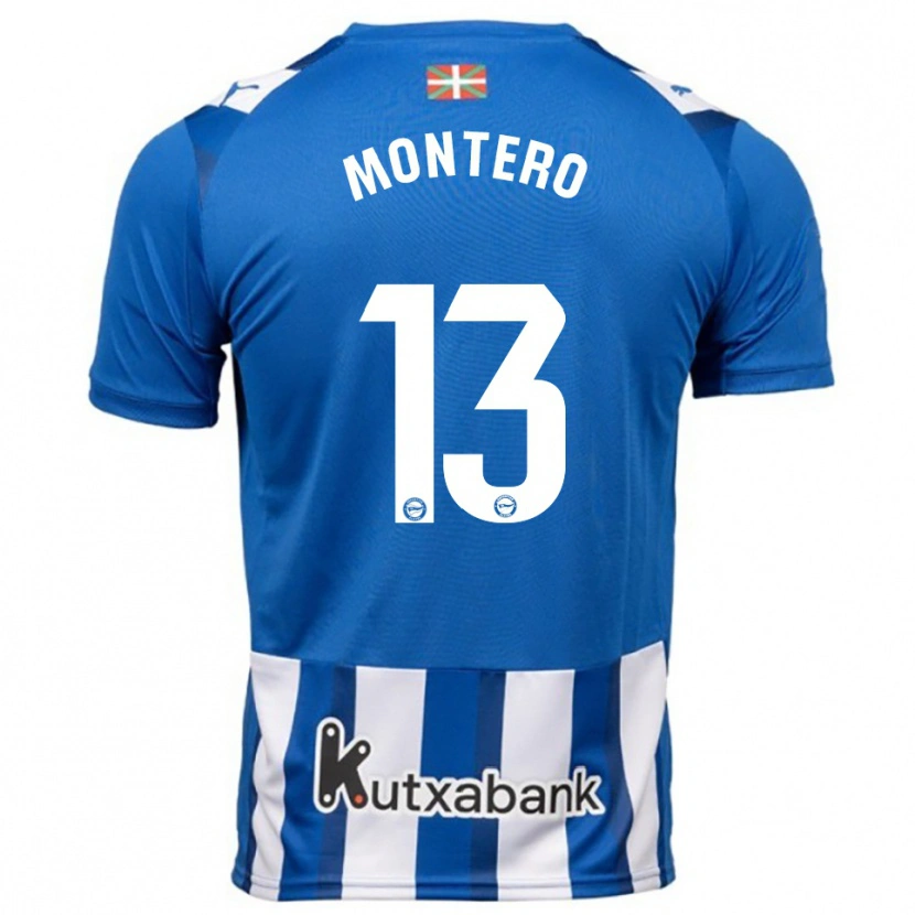 Danxen Damen Rubén Montero #13 Blau Weiß Heimtrikot Trikot 2025/26 T-Shirt Österreich