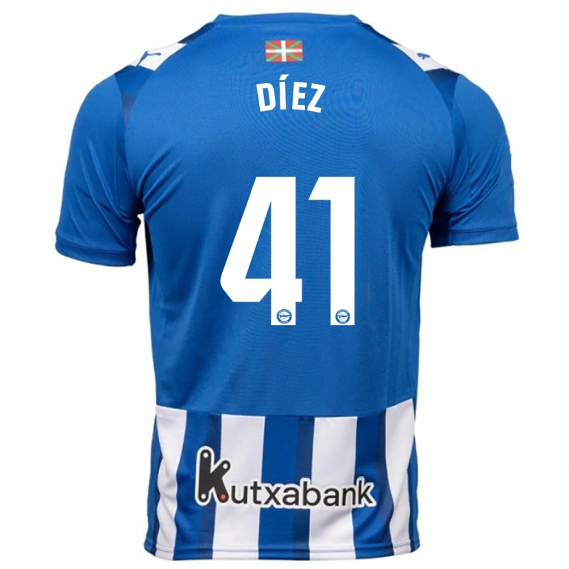 Danxen Damen Victor Díez #41 Blau Weiß Heimtrikot Trikot 2025/26 T-Shirt Österreich