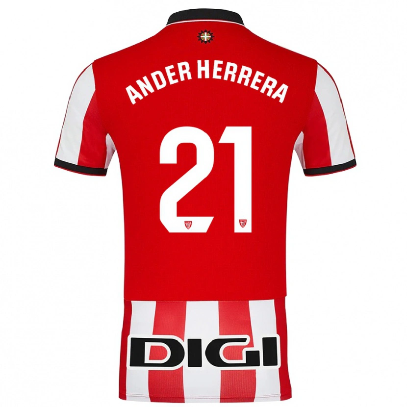 Danxen Damen Ander Herrera #21 Rot Weiß Heimtrikot Trikot 2025/26 T-Shirt Österreich