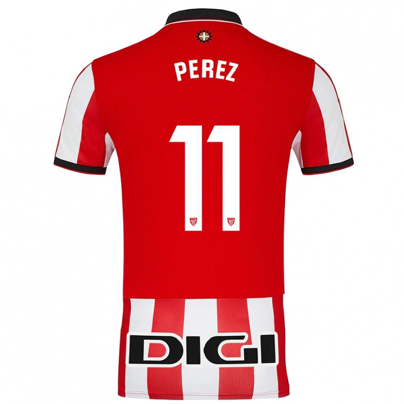 Danxen Damen Adrián Pérez #11 Rot Weiß Heimtrikot Trikot 2025/26 T-Shirt Österreich