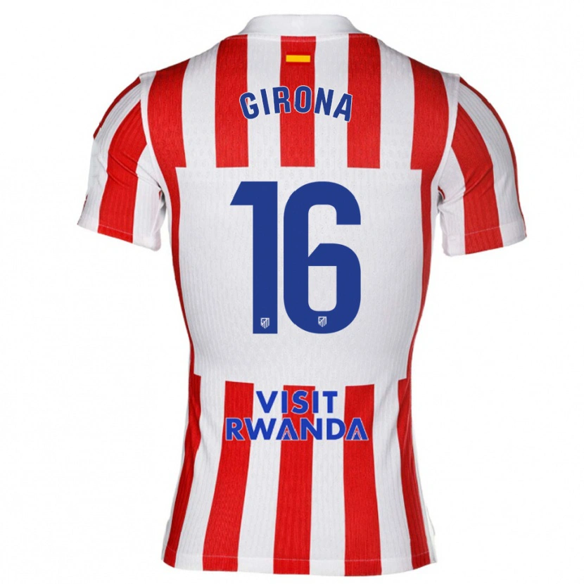 Danxen Damen Raúl Girona #16 Rot Weiß Heimtrikot Trikot 2025/26 T-Shirt Österreich