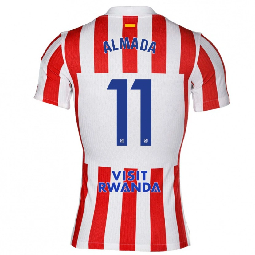 Danxen Damen Thiago Almada #11 Rot Weiß Heimtrikot Trikot 2025/26 T-Shirt Österreich
