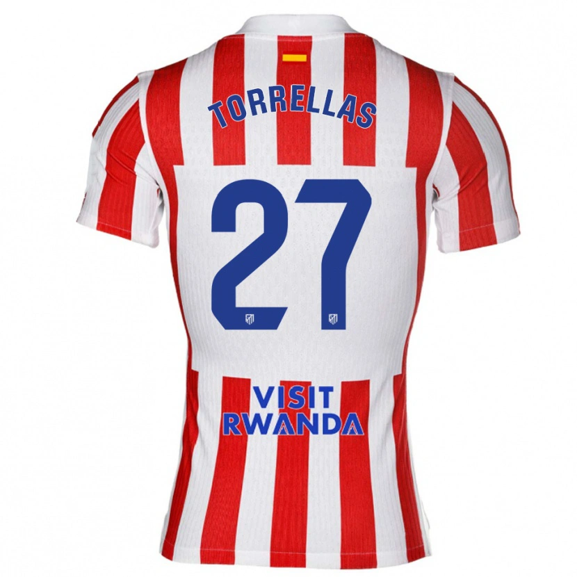 Danxen Damen Óscar Torrellas #27 Rot Weiß Heimtrikot Trikot 2025/26 T-Shirt Österreich