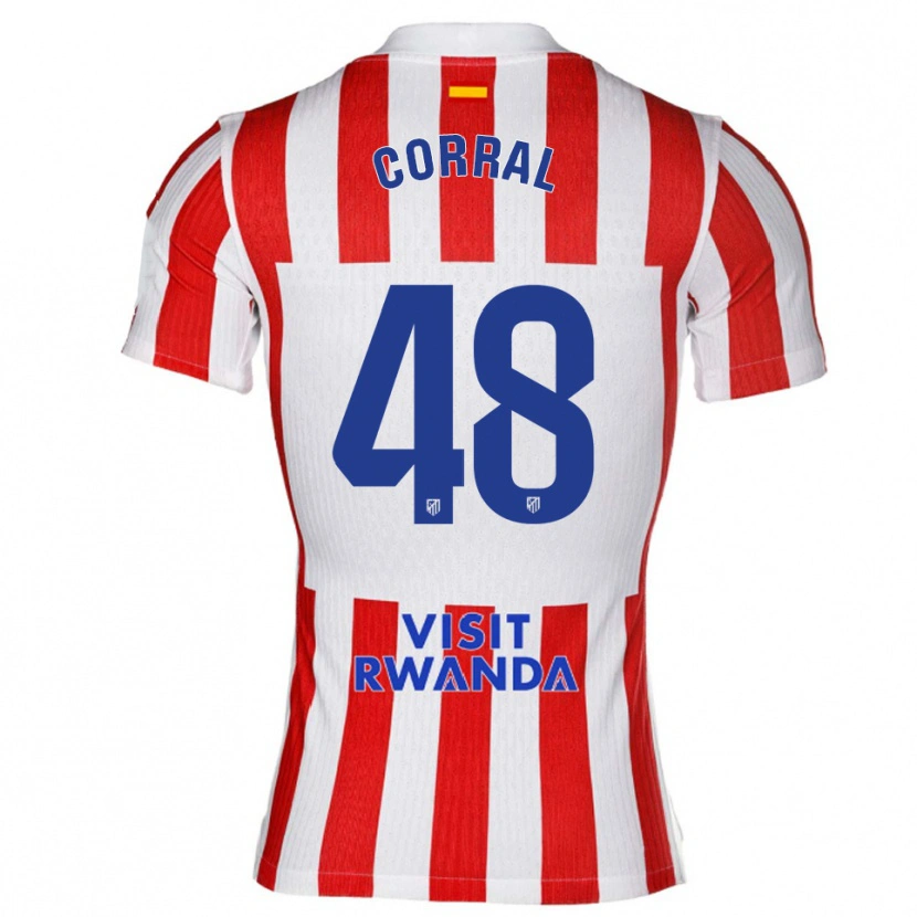 Danxen Damen Adrián Corral #48 Rot Weiß Heimtrikot Trikot 2025/26 T-Shirt Österreich