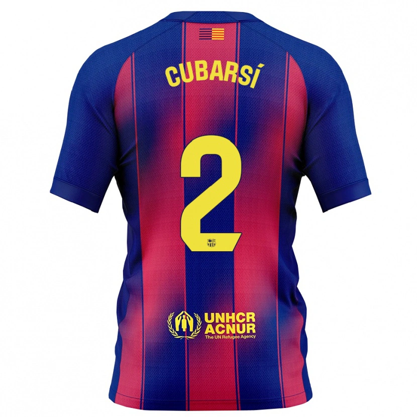 Danxen Damen Pau Cubarsí #2 Blau Rot Heimtrikot Trikot 2025/26 T-Shirt Österreich